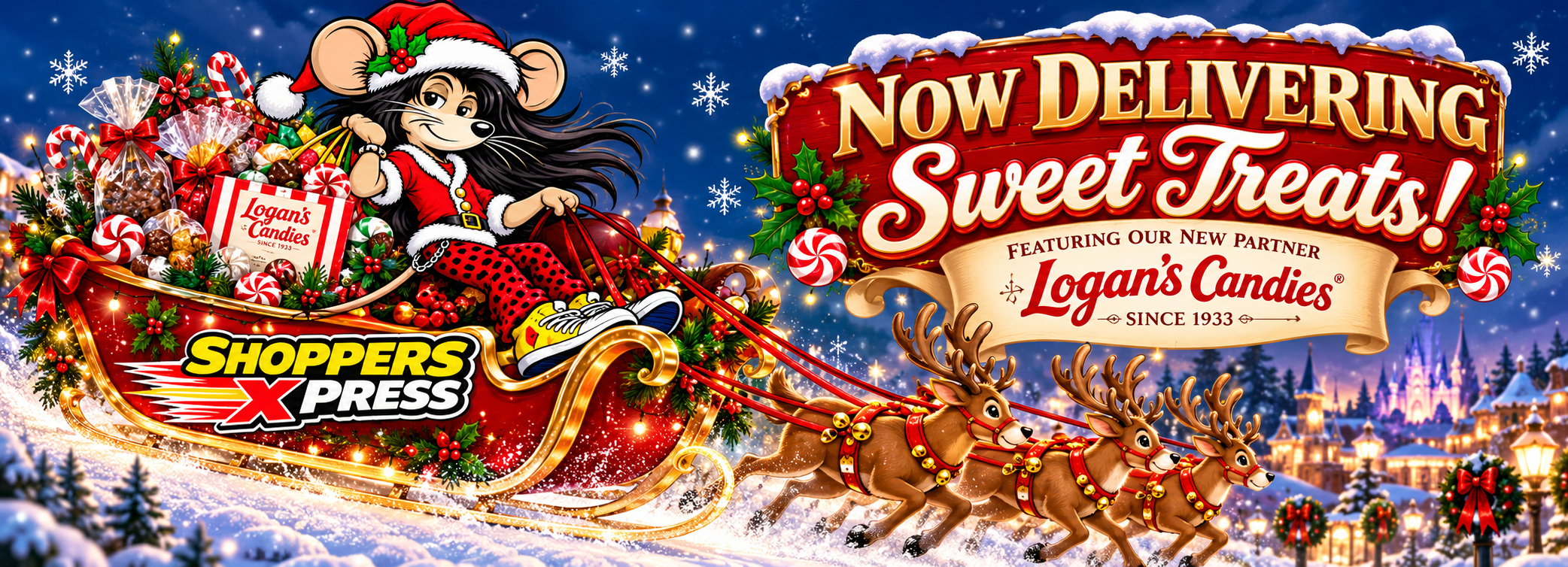 Now delivering sweet treats with Logan's Candies, since 1933